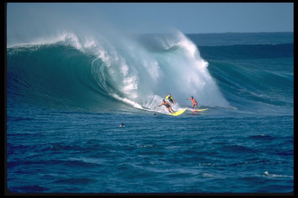 300075 Late afternoon surf session, Sunset Beach, Hawaii A4 Photo Print