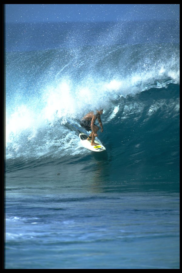 300078 Pipeline tube ride, offshore winds, Oahu, Hawaii A4 Photo Print