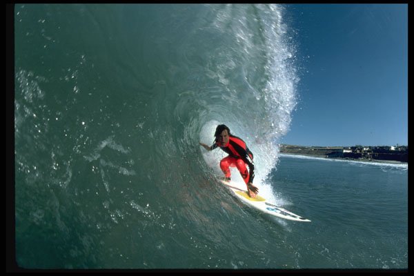 300091 Beach break tube, Baja, Mexico A4 Photo Print