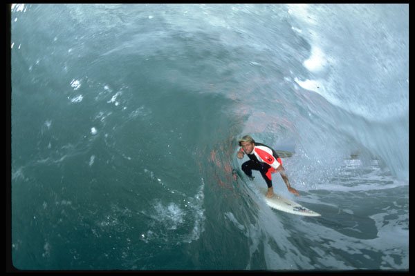300096 Beach break water shot, Baja, Mexico A4 Photo Print