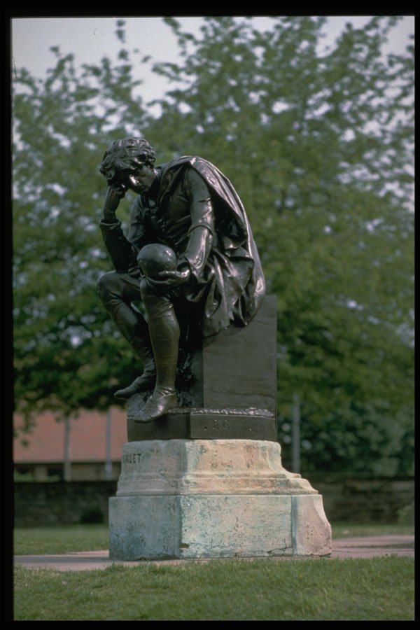 301013 Statue Of Hamlet, Stratford on Avon A4 Photo Print