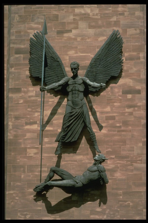 301053 St. Michael And The Devil, New Cathedral, Coventry A4 Photo Print