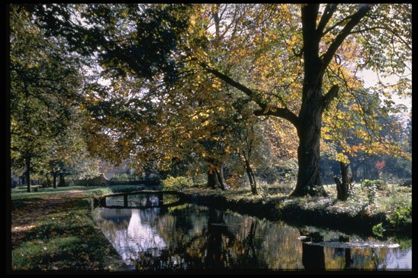 301068 Autumn Scene, Lower Slaughter A4 Photo Print