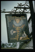 301086 Elizabethan Pub Sign, Elmley Castle A4 Photo Print