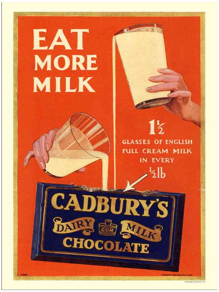 3018K Eat More Milk advert A4 Photo Print