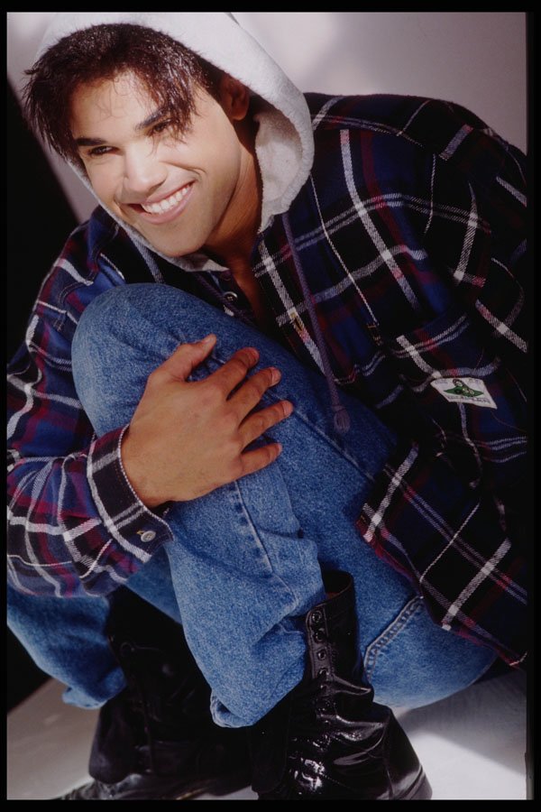 302001 Blue Hooded Sweatshirt A4 Photo Print
