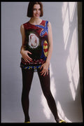 302027 Top With Black Leggings A4 Photo Print