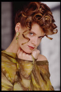 302037 Yellow And Brown Tie dye A4 Photo Print