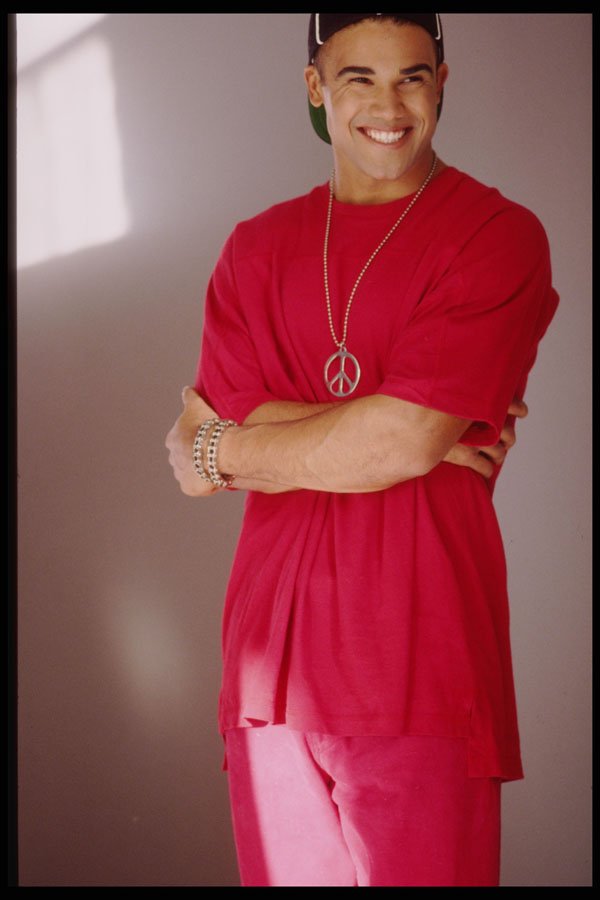 302066 Red Outfit And Peace Pendant A4 Photo Print