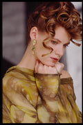 302067 Tie dyed Top And Matching Earrings A4 Photo Print