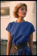 302081 Blue Top A4 Photo Print