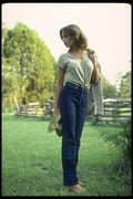 302091 Barefoot In Jeans A4 Photo Print