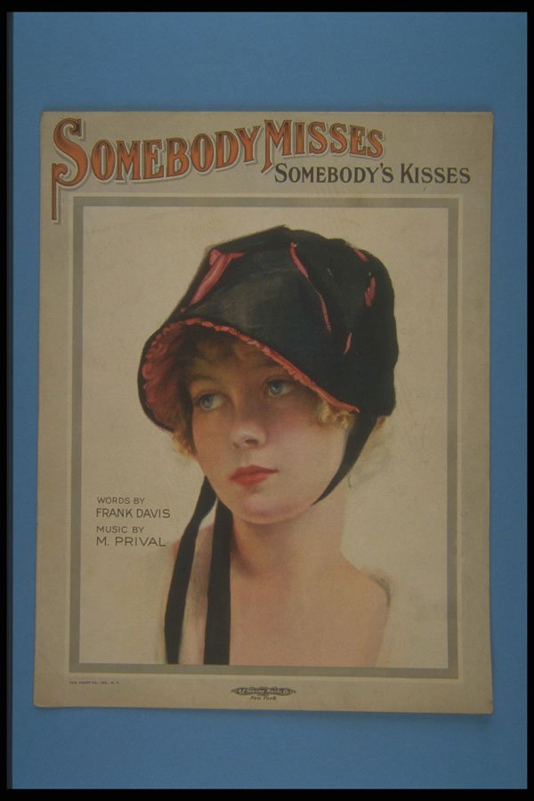 305064 Somebody Misses Somebody's Kisses, Copyright 1919 A4 Photo Print
