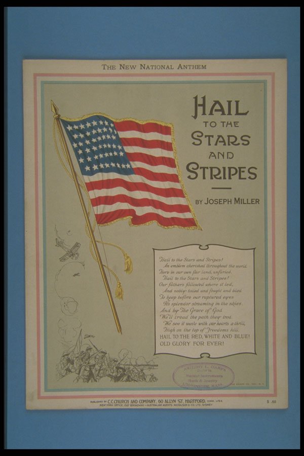 308033 Hail To The Stars And Stripes, 1919 A4 Photo Print
