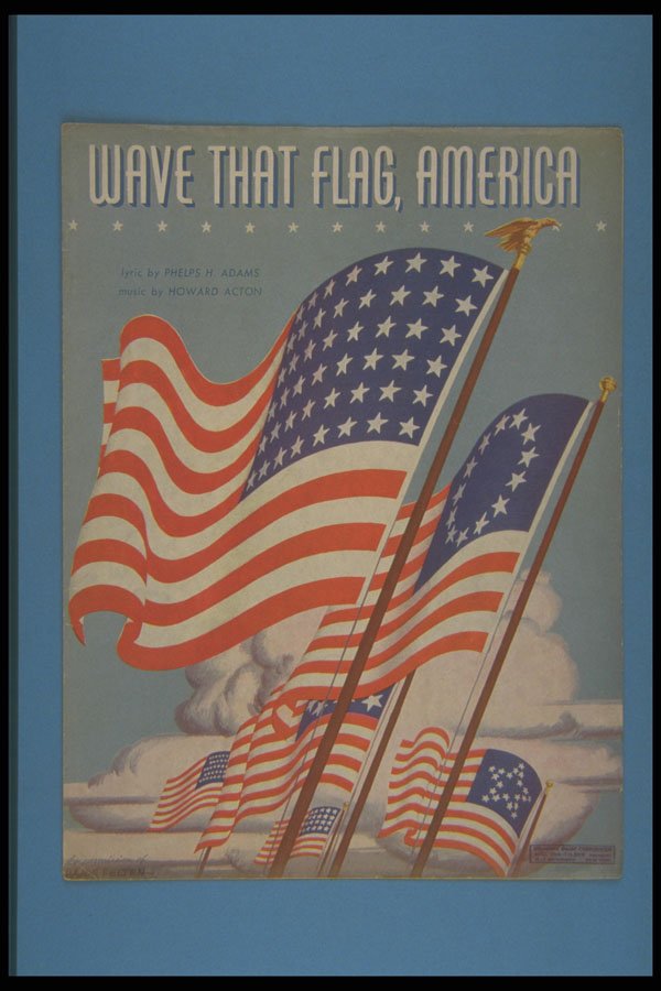 308039 Wave That Flag, America, 1942 A4 Photo Print