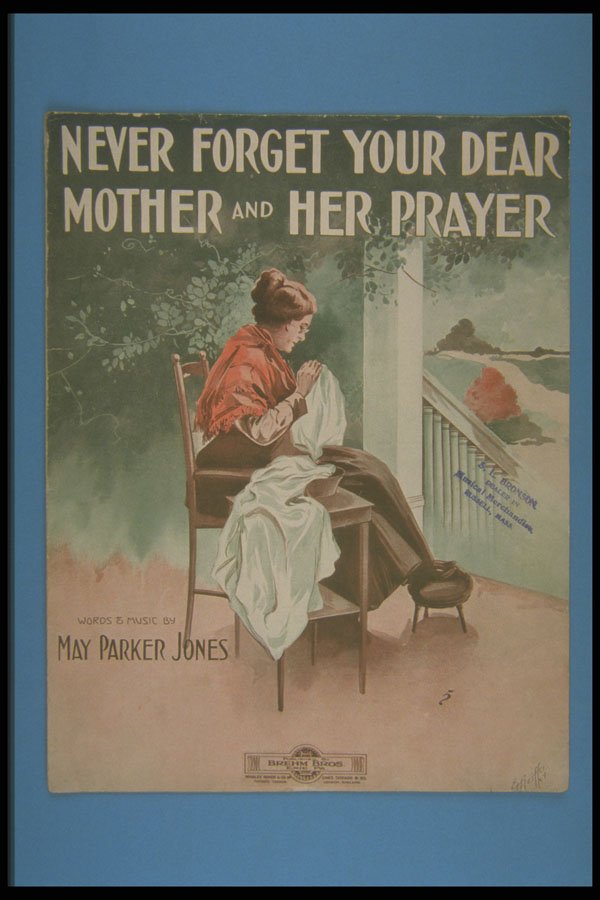 308057 Never Forget You Dear Mother And Her Prayer, 1912 A4 Photo Print