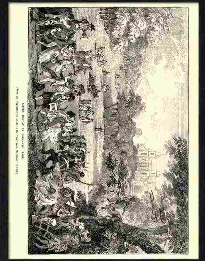 31 02 greenwich park easter monday 1802 Advert A4 Photo Print