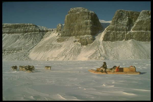 310015 Sled Travel, North Baffin Island A4 Photo Print