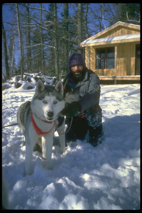 310018 Dog Sledding, Mont Ste Marie, Quebec A4 Photo Print