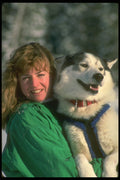 310078 Woman And Siberian Husky A4 Photo Print