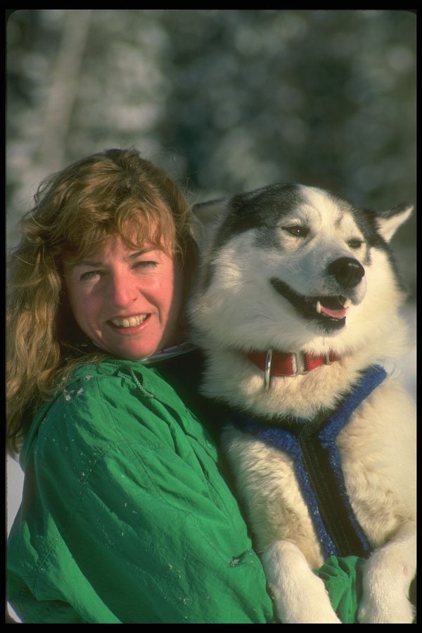 310078 Woman And Siberian Husky A4 Photo Print