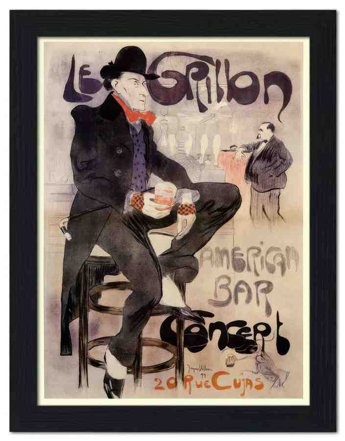 311 le grillon jaques villon 1899 2 Vintage Advert A4 Photo Print