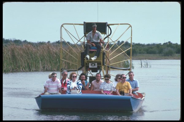 311072 Jet Boat Tour, Alligator Alley A4 Photo Print