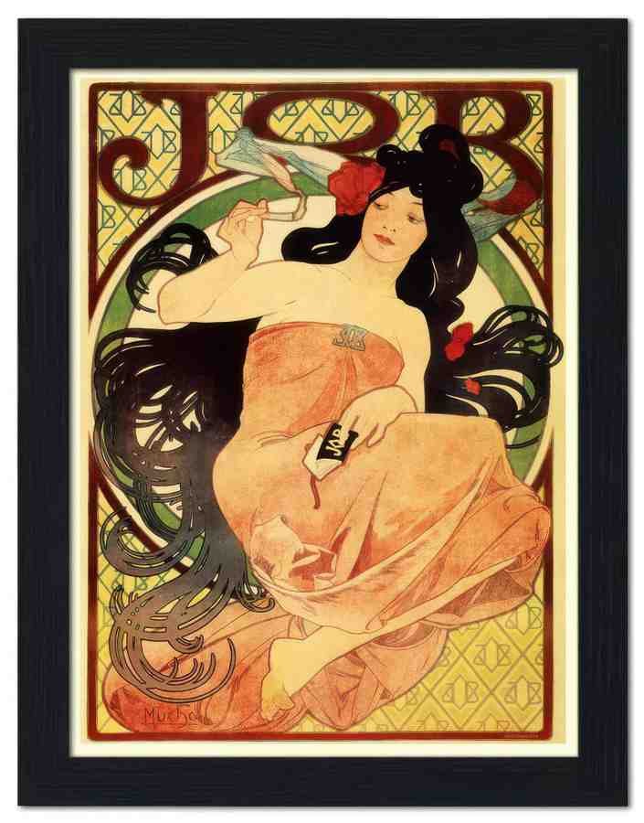 312 job alphonse mucha 1898 2 Vintage Advert A4 Photo Print