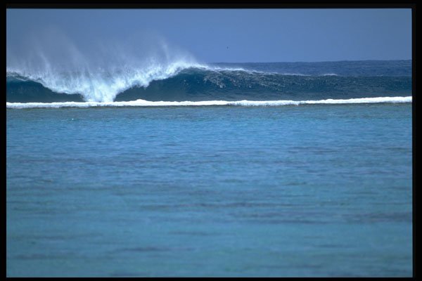 312000 Moorea Tahiti Offshore Barrier Reef Wave A4 Photo Print
