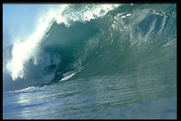 312096 Watershot North Shore Oahu, Hawaii Reef Break A4 Photo Print