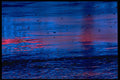 313005 Blue & Red Neon Light Reflected On Wet, Smooth Asphalt A4 Photo Print