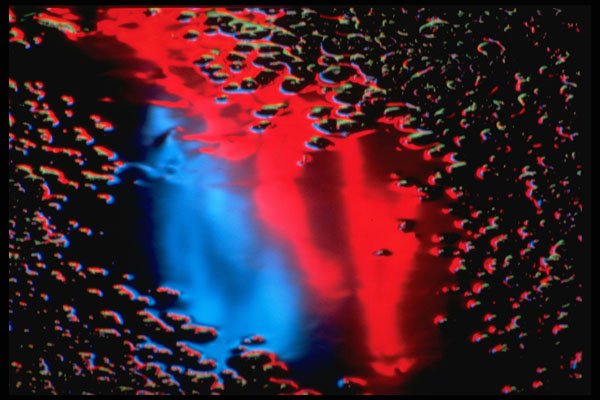 313012 Blue & Red Neon Light Reflected On Pool Of Rain Water A4 Photo Print