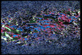 313049 Green, Red, Blue Neon Light Reflected On Wet Asphalt A4 Photo Print