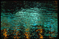 313067 Green & Gold Light Reflected Off Wet Asphalt A4 Photo Print