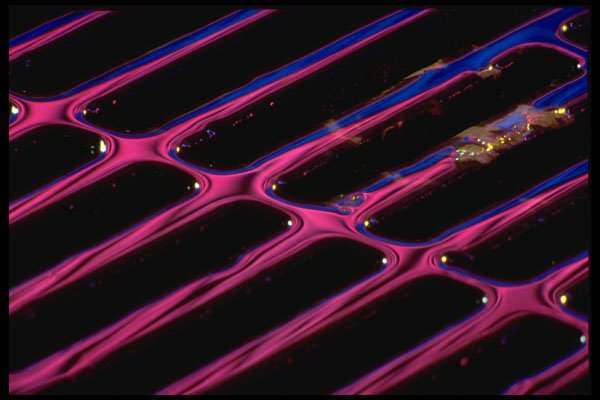 313069 Magenta Neon Light Reflecting Off Wet Storm Sewer Grate A4 Photo Print