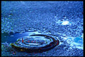 313078 Blue Neon Light Reflecting Off Wet Water Shut Off Valve A4 Photo Print