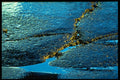 313084 Blue Neon Light Reflected On Cracked Asphalt A4 Photo Print