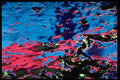 313088 Red & Blue Neon Light Reflected On Wet Asphalt A4 Photo Print