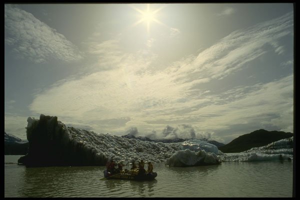 315006 Rafting Amongst Icebergs, Tatshenshini River A4 Photo Print