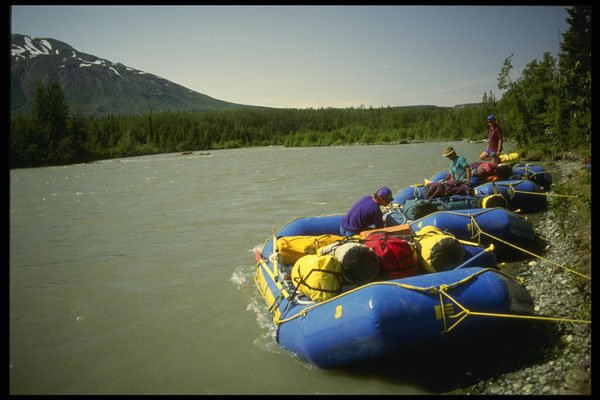 315046 Rafts On Shore, Yukon A4 Photo Print