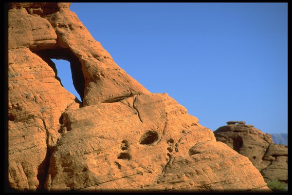 316037 Sandstone On Blue A4 Photo Print