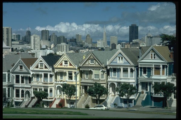 320013 Row Houses, San Francisco, CA, 1890 A4 Photo Print