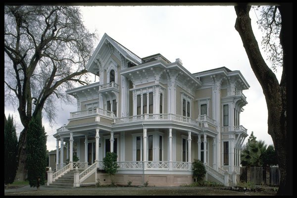 320052 Gable House, Woodland, CA, 1885 A4 Photo Print