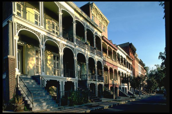 320087 Victorian Row Houses, Albany, NY, 1860 A4 Photo Print