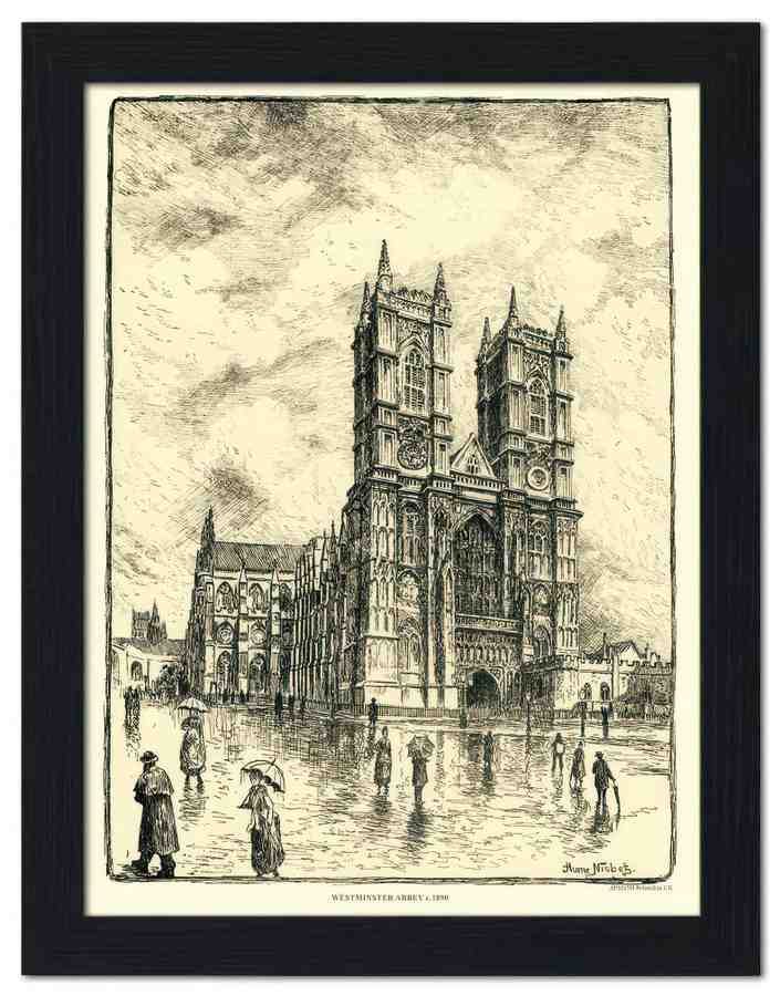 3217H westminster abbey london 2 Vintage Advert A4 Photo Print