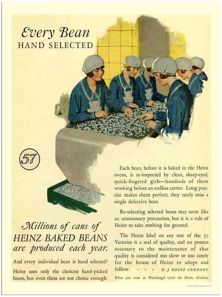 322 19 Heinz Baked Beans Hand Selected advert A4 Photo Print