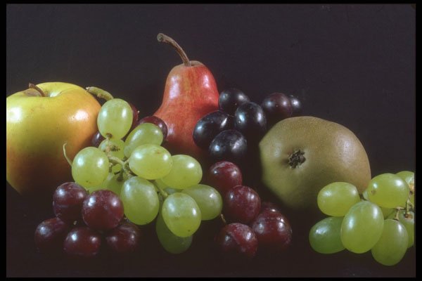 322027 Apple, Pears And Grapes A4 Photo Print