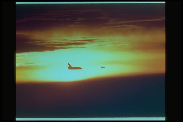 323027 Shuttle In The Horizon A4 Photo Print