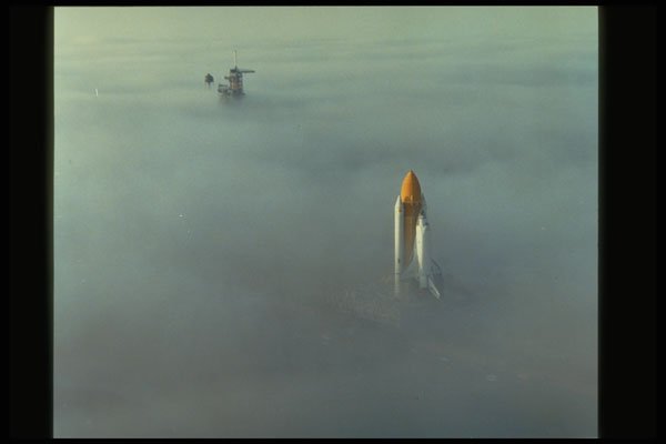 323031 Shuttle In Mist A4 Photo Print