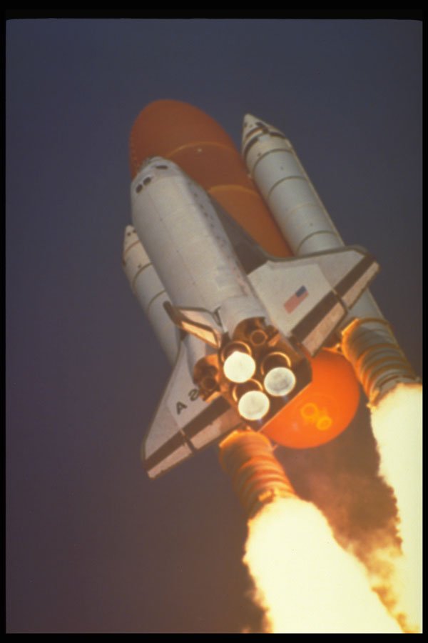 323044 Shuttle In The Sky A4 Photo Print
